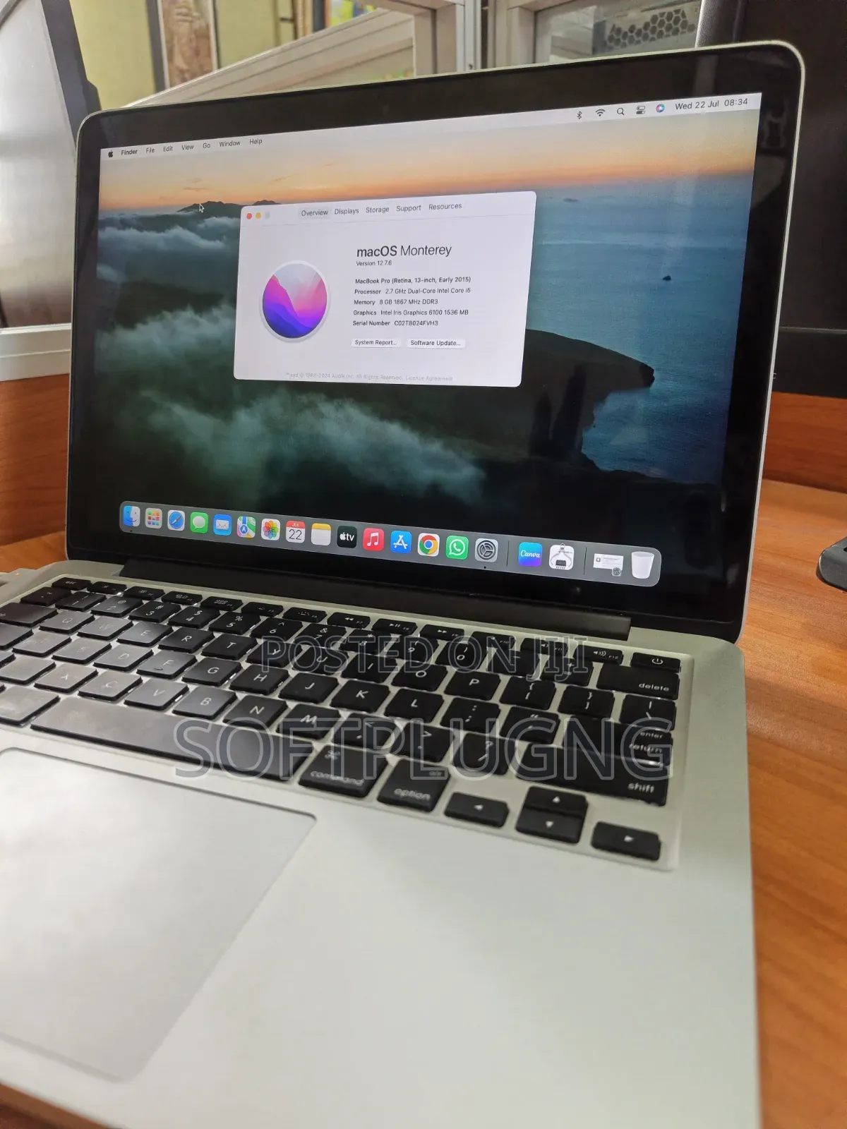 Laptop Apple MacBook Pro 2015 8GB Intel Core i5 SSD 256GB