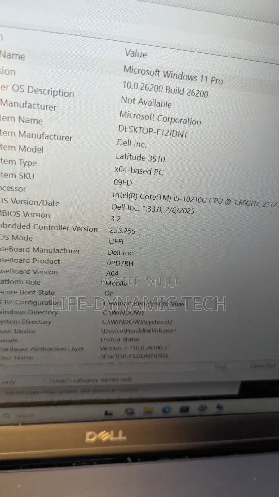 Laptop Dell Latitude 3510 8GB Intel Core i5 SSD 256GB