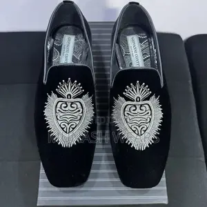 Italian Velvet Black Giovani Conti Shoe 40-46 Available