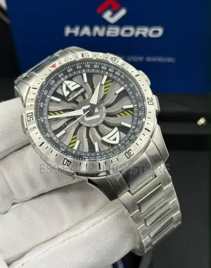 Hanboro Quality Luxury Men Stainless Steel Wristwatch