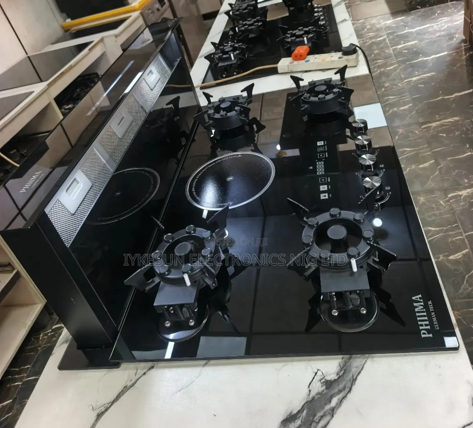 Original PHIIMA 90CM Downdraft Heat Extractor Built-in Flips Up 4+1