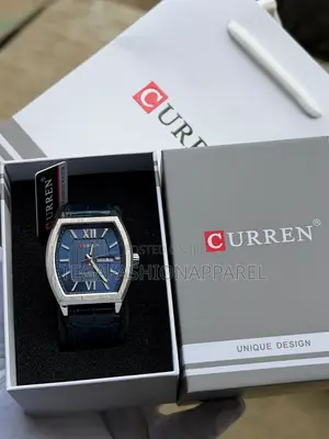 Curren Day / Date Genuine Leather Strap Watch