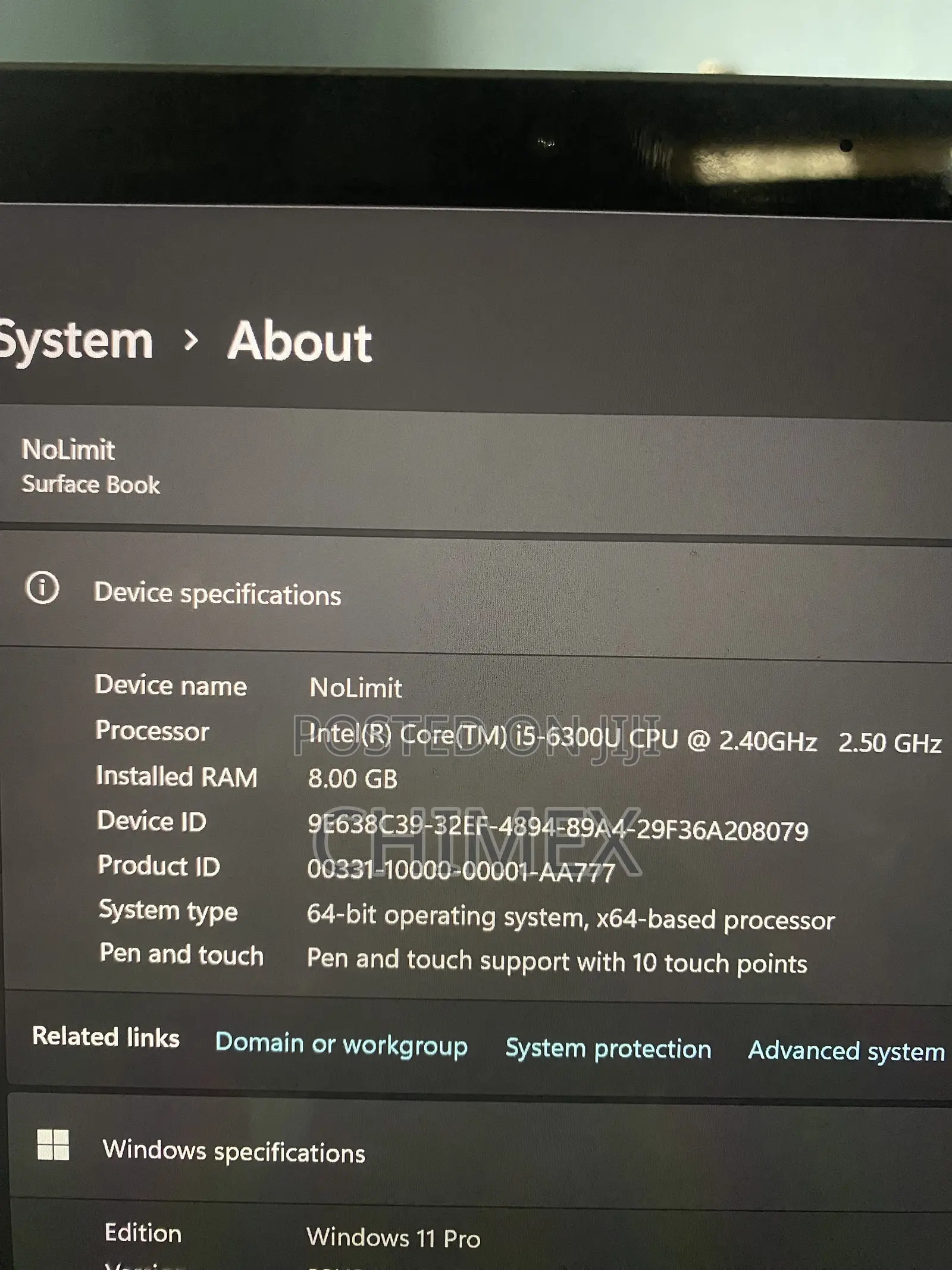 Laptop Microsoft Surface Book 8GB Intel Core i5 SSD 256GB
