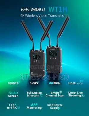 FEELWORLD WT1H Wireless Video Transmission System Dual HDMI