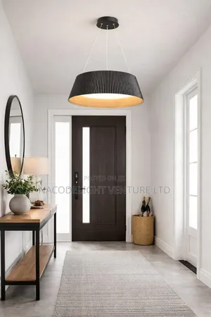 Modern Fluted Drum Pendant (Best for Product Listings or Spec Sheets)