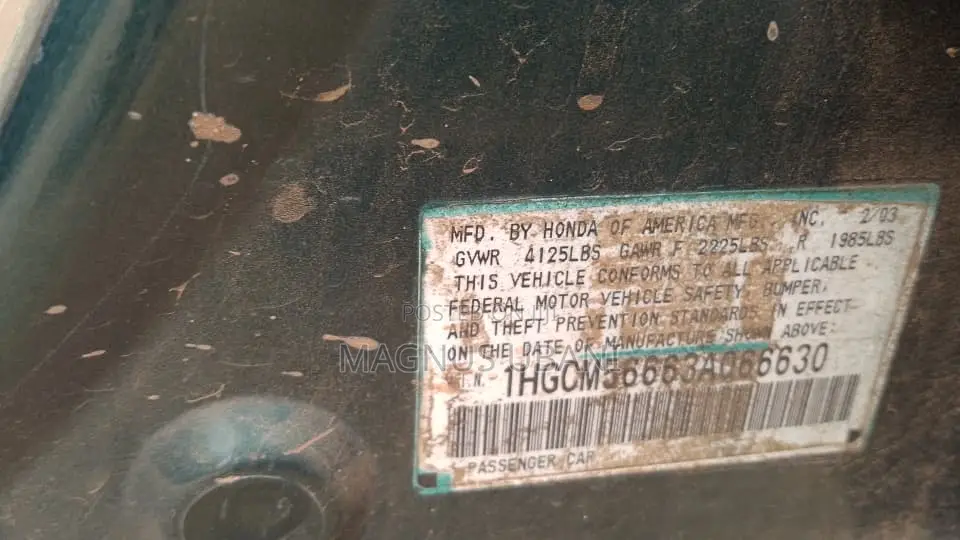 Honda Accord Automatic 2003 Green