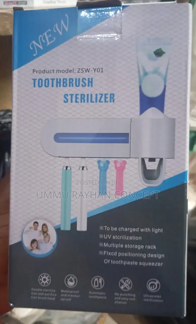 Smart UV Toothbrush Steriliser and Toothpaste Dispenser