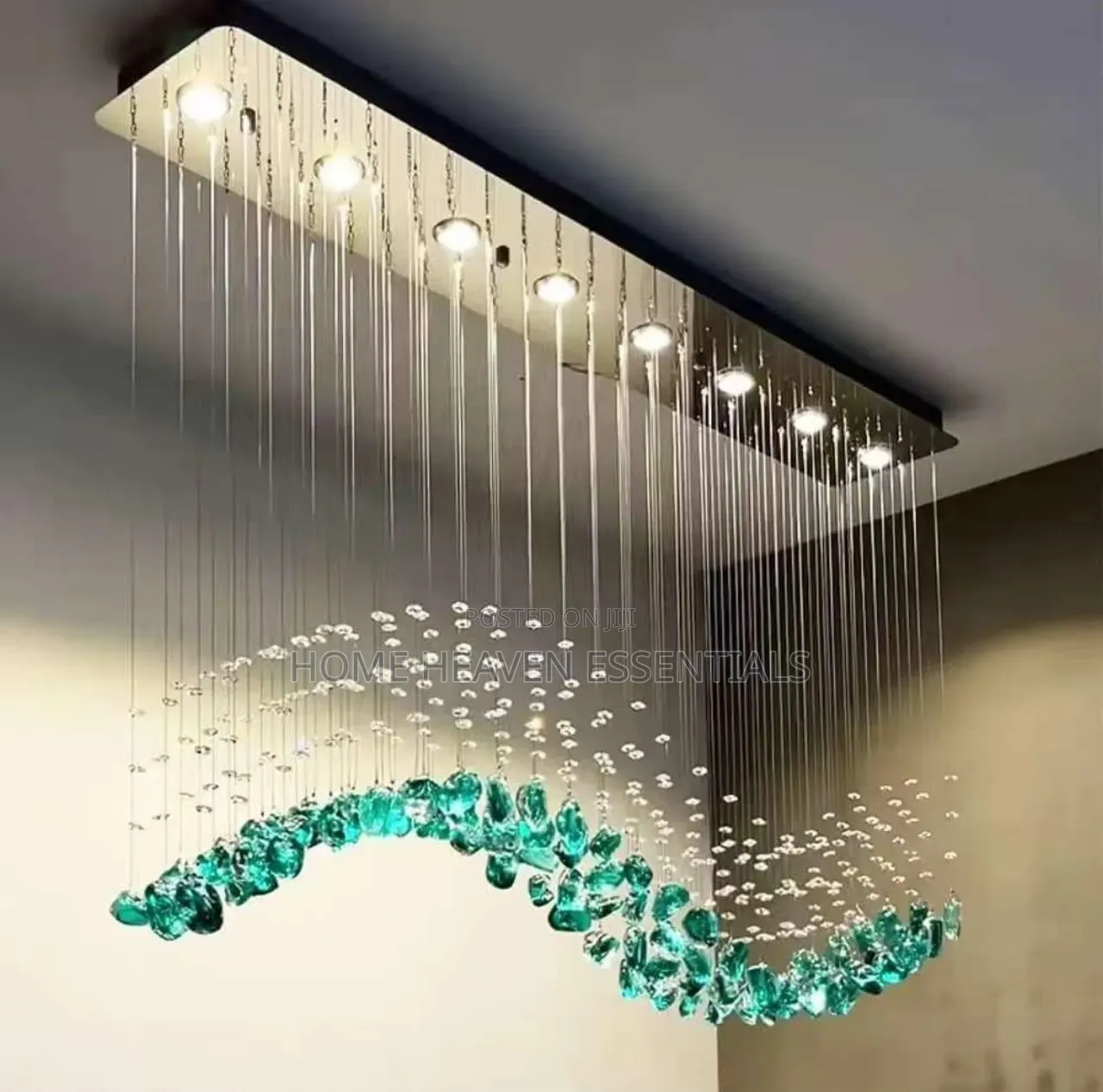 Luxury Bluestone Crystal Chandelier