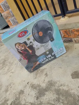New in Ox 18inch Wall Fan (Black Color)
