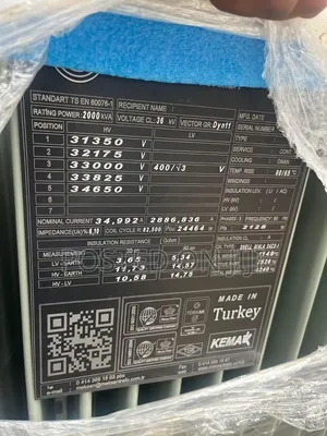 2000KVA 33KV Meksan High Quality Transformer 100% Copper Coil