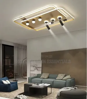 Luxury Living Room Chandelier With Track Lights