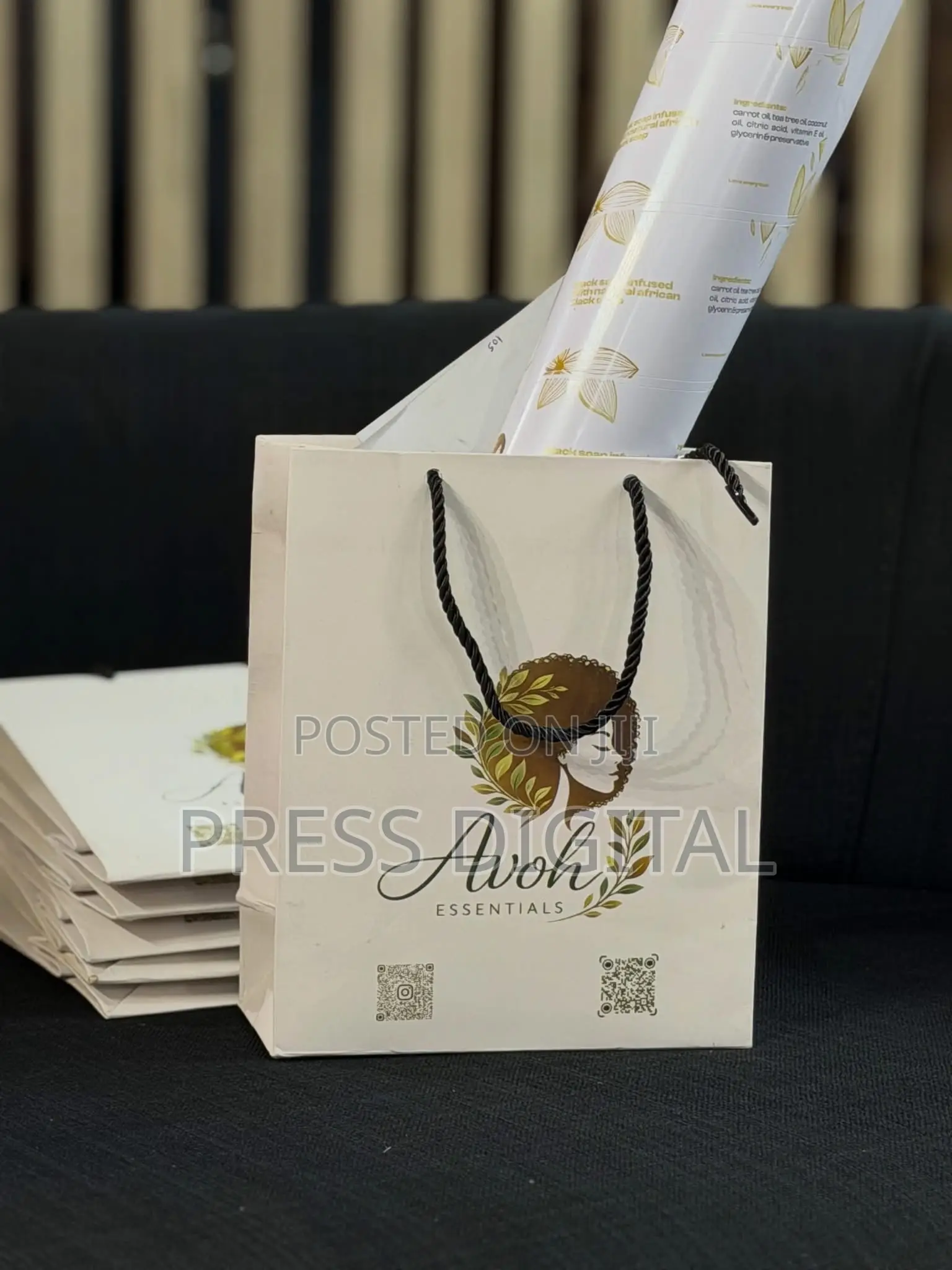 Landscape Paper Bag With Sticker