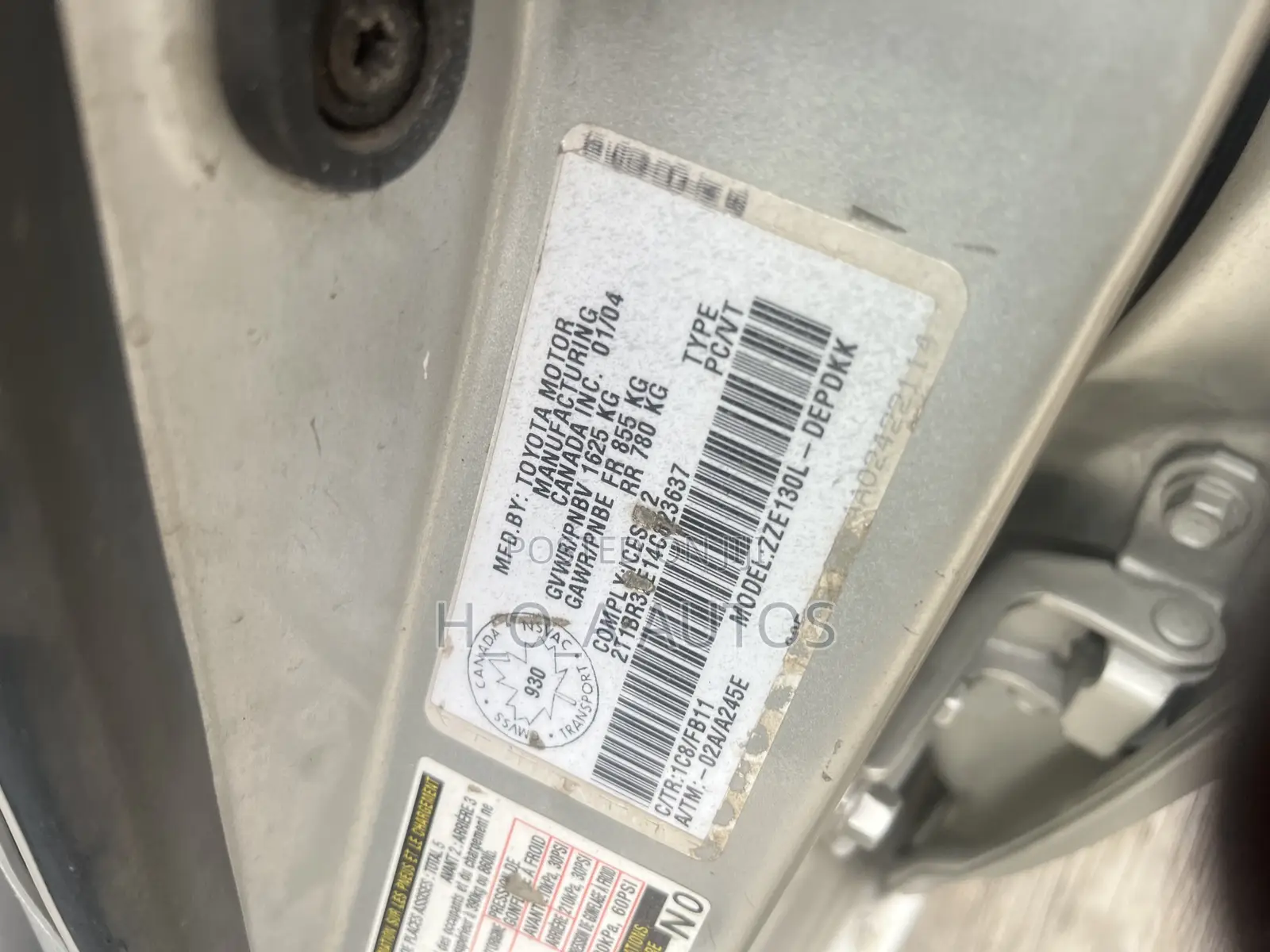 Toyota Corolla 2004 Silver