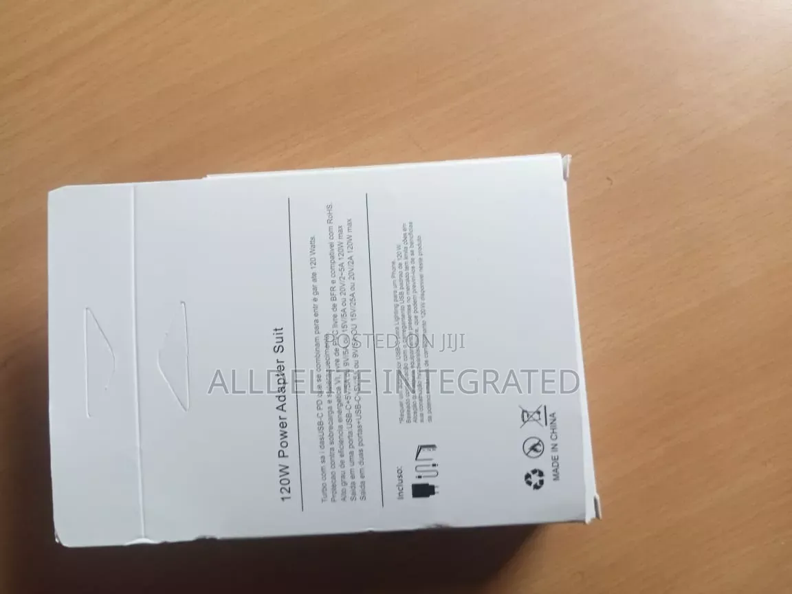 120W Fast Charger | USB-C + USB-A | High-Speed Charging Adapter