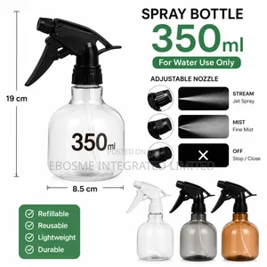 350ml Refillable Plastic Spray Bottle With Adjustable Nozzle