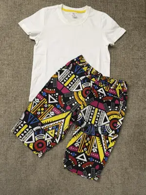 T-Shirt and Ankara Short