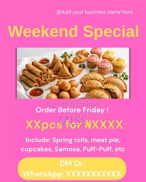 Editable Canva Template for Food Vendor