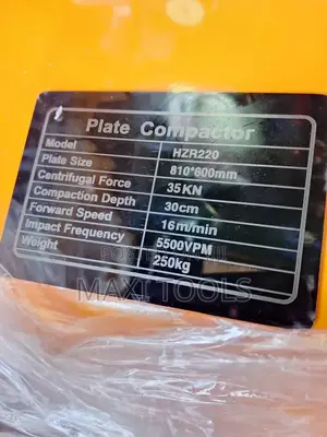 Reversible Plate Compactor, Specifically Model HZR220.250kg