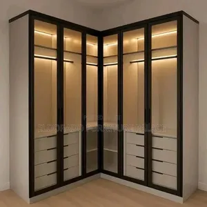 Standard Height Wardrobes With Glass Frame Doors