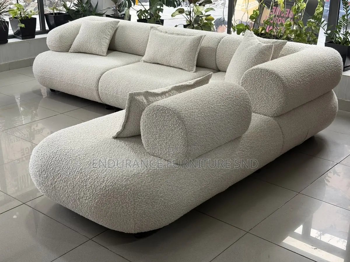 Modern L-Shaped Sofa Made With Premium BOKU Material,