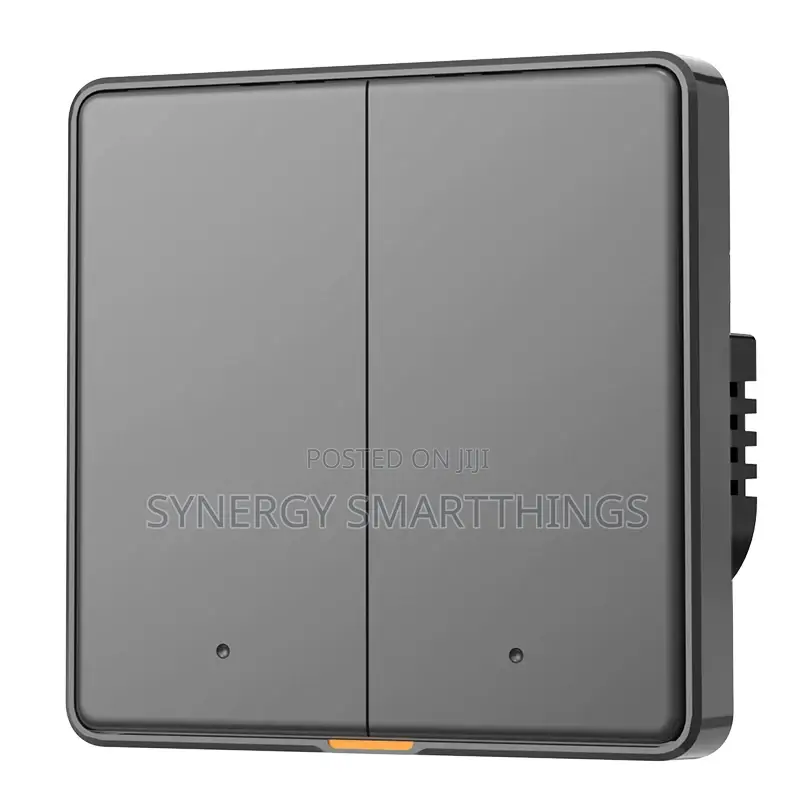 C-Smart Zigbee 2 Gang Button Switch Alexa/Google Voice Assistant Black