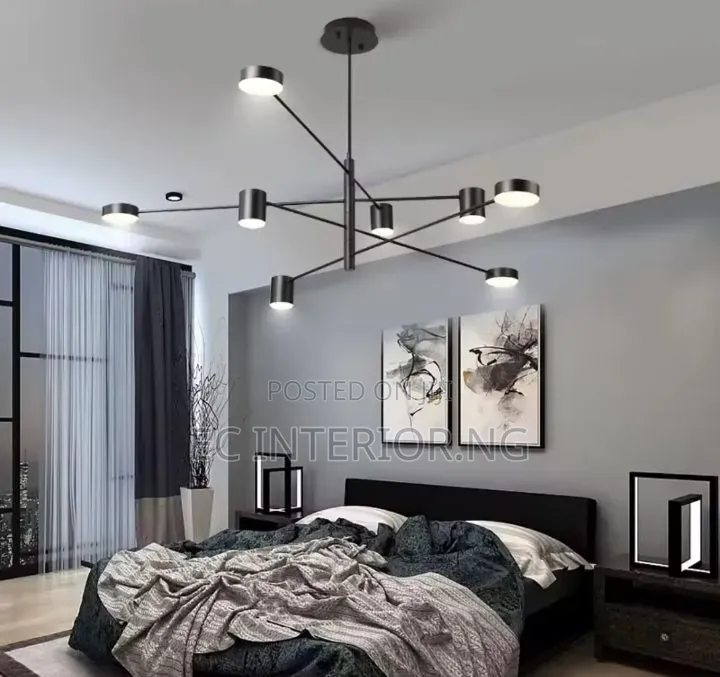 Living Room Chandelier Simple