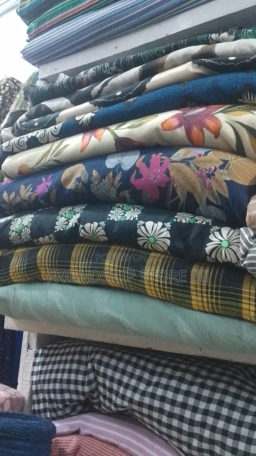 Flower and Stripes Linen Materials