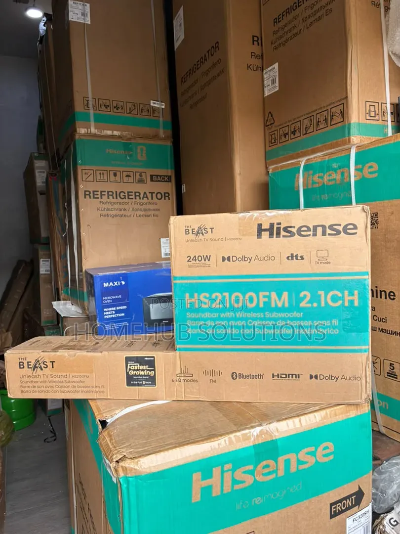 Hisense Sound Bar, 2.1 Ch, HDMI, Bluetooth, Optical Input 