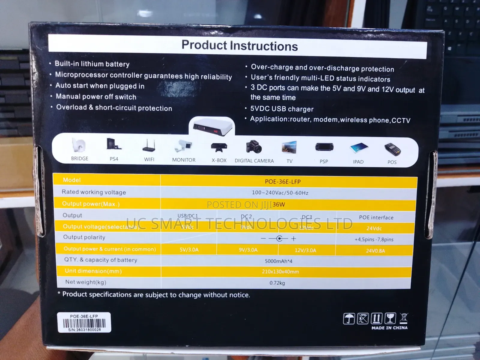 Ske Smart Mini Dc Ups 20000mah