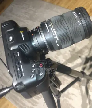 Black Magic Camera With Adapter and Lens