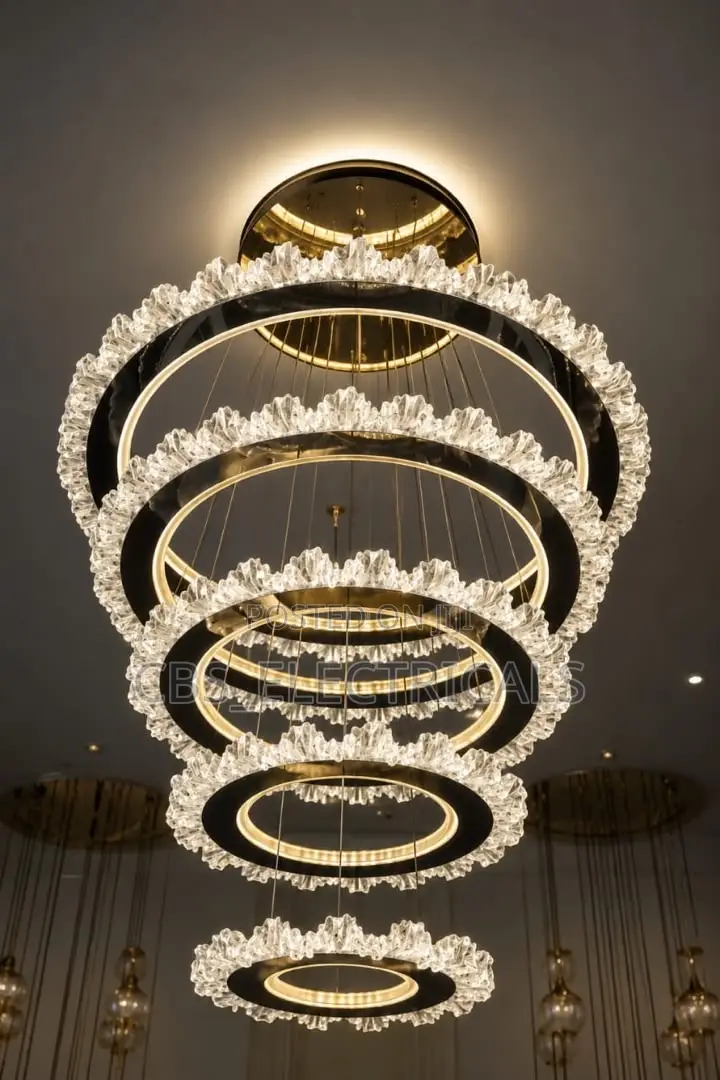 Luxury Modern Crystal LED Ring Chandelier
