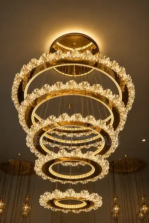 Luxury Modern Crystal LED Ring Chandelier