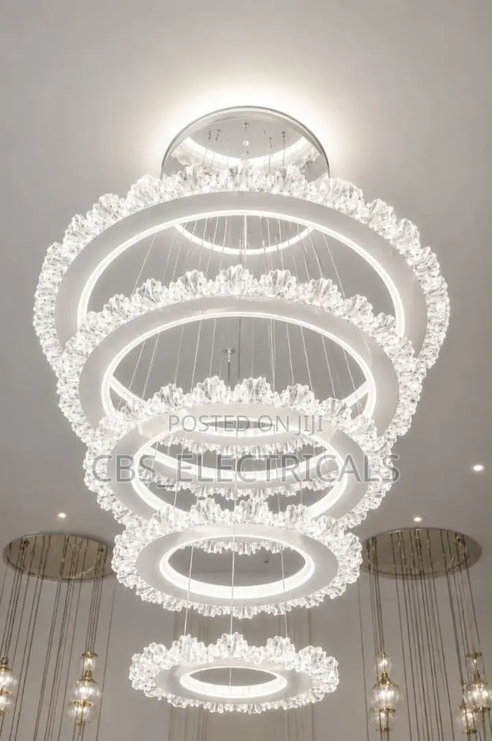 Luxury Modern Crystal LED Ring Chandelier