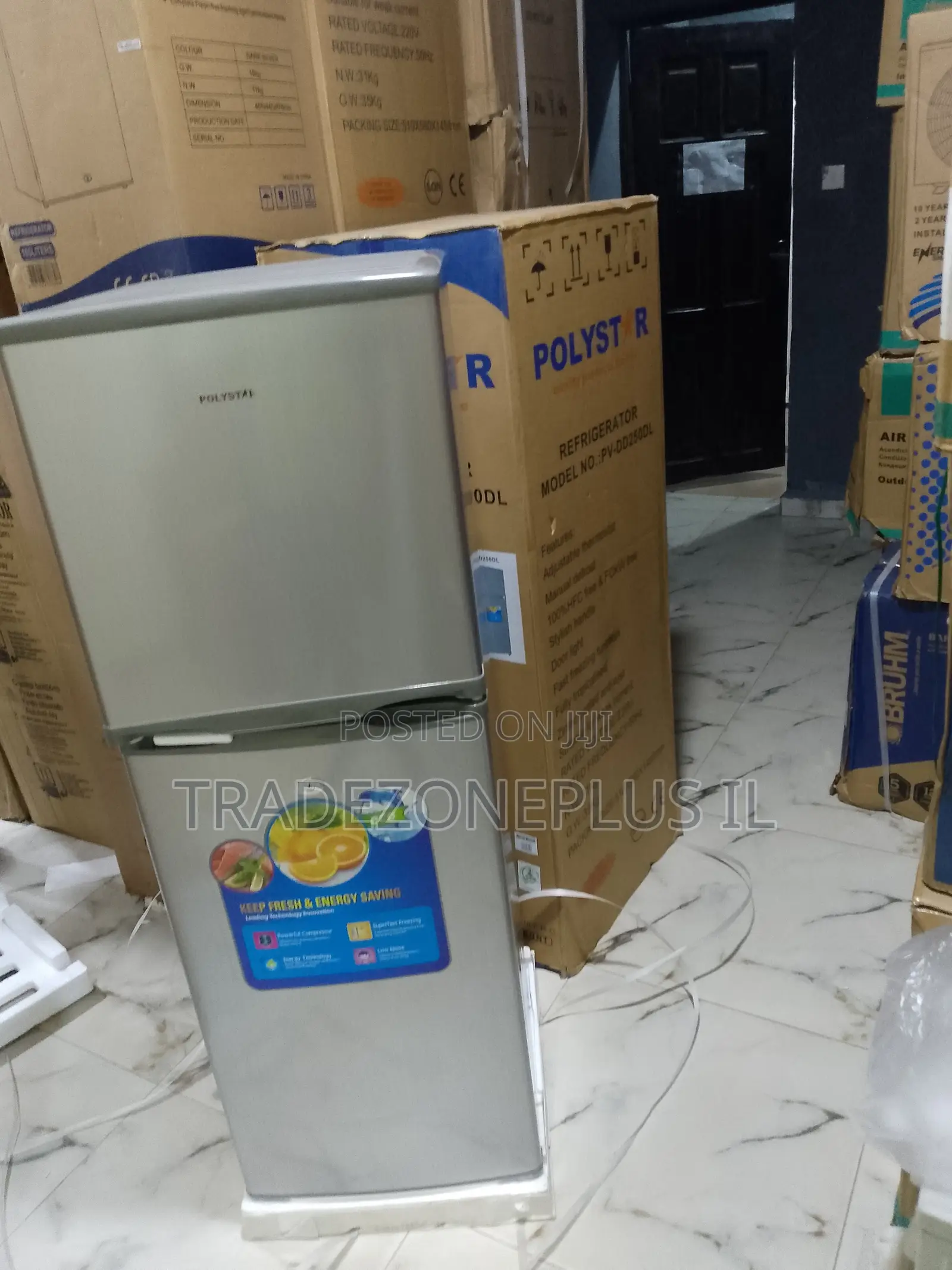 Polystar Spacious Double Door Refrigerator