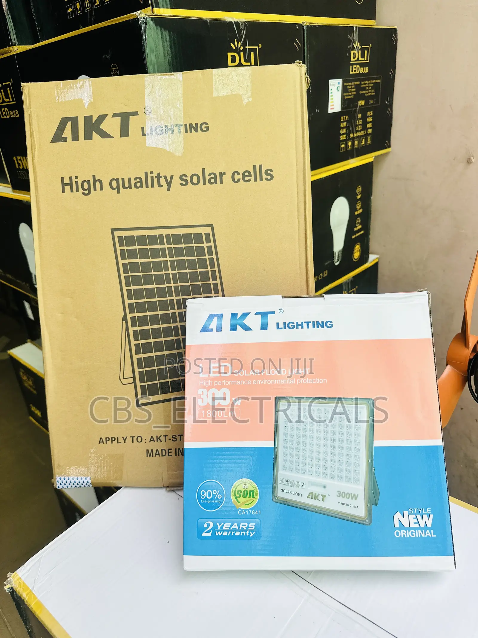 AKT 300W LED Solar Flood Light With Separate Panel