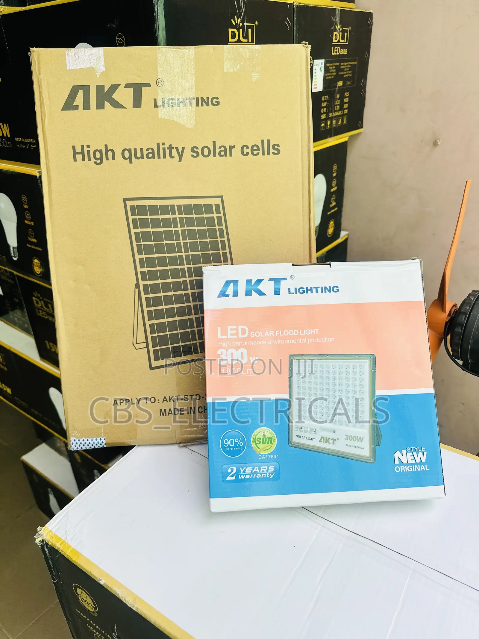 AKT 300W LED Solar Flood Light With Separate Panel
