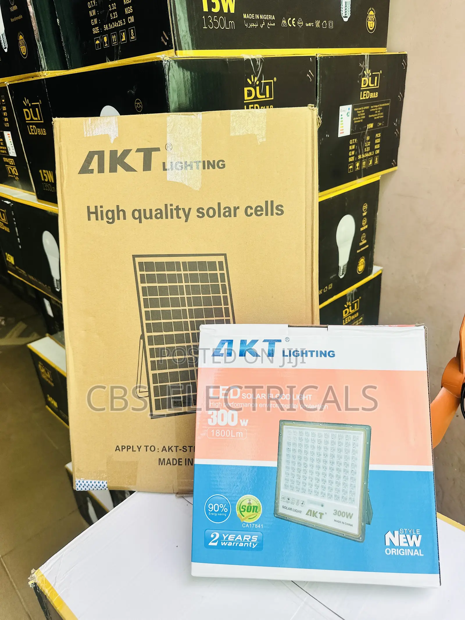 AKT 300W LED Solar Flood Light With Separate Panel