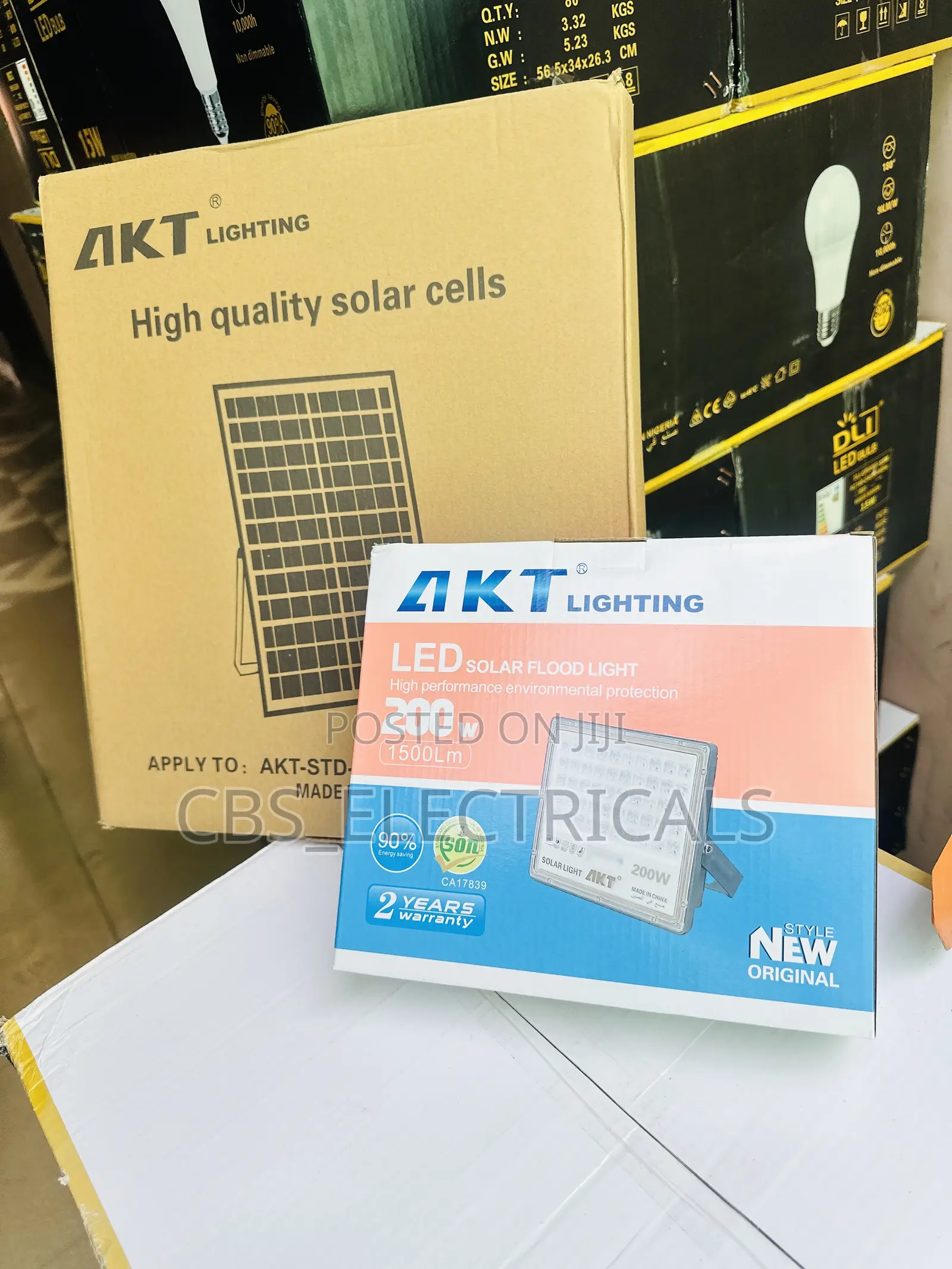 AKT 200W LED Solar Flood Light With Panel – CBS-ELECTRICALS