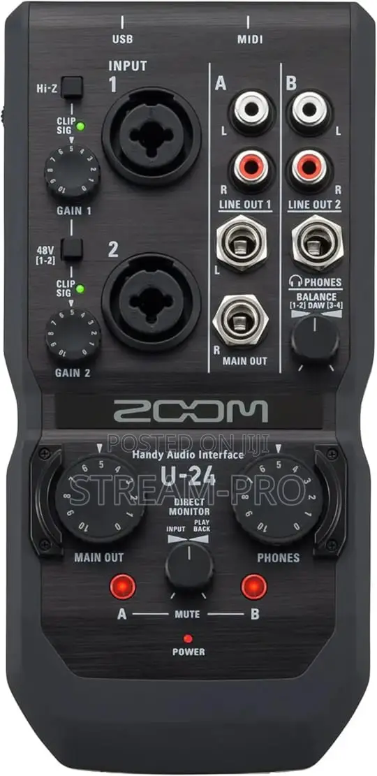 Zoom U-24 Audio Interface Mixer.