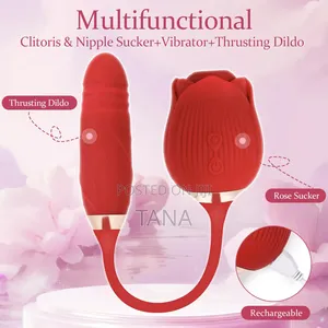 2 in 1 Dildo and Vibrator, Multifunctional Clitoris Nipple Sucker