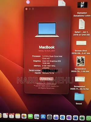 Laptop Apple MacBook Air 2017 8GB Intel Core M3 SSD 128GB