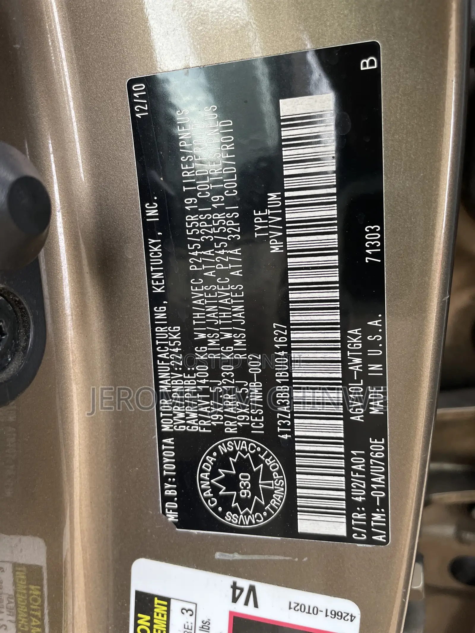 Toyota Venza 2011 Brown