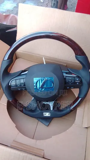 Lexus Wood Grain Black Leather Multifunction Steering Wheel