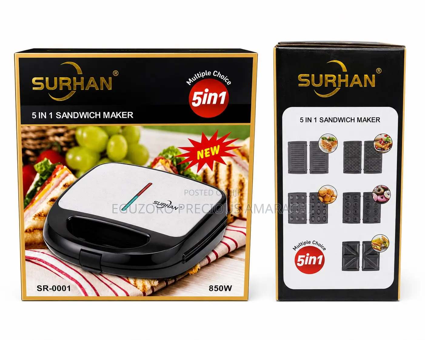 5in1 Surhan Double Face Sandwich Maker