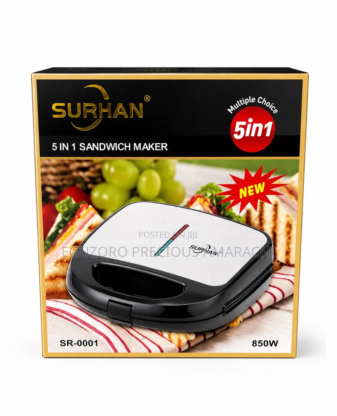 5in1 Surhan Double Face Sandwich Maker