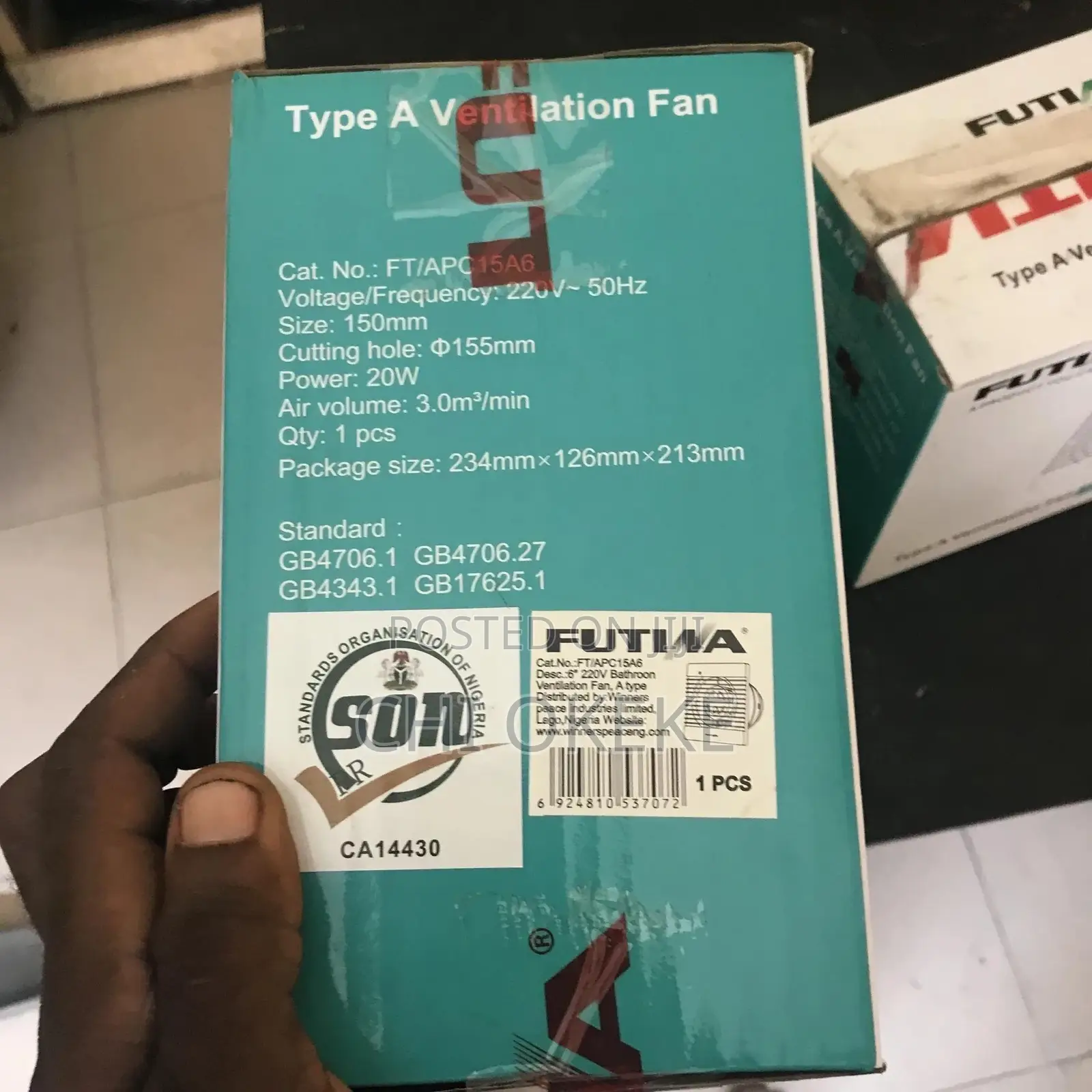 6"Extractor Fan Celling or Wall