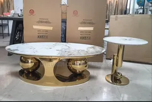 Double Ball Oval Coffee Table