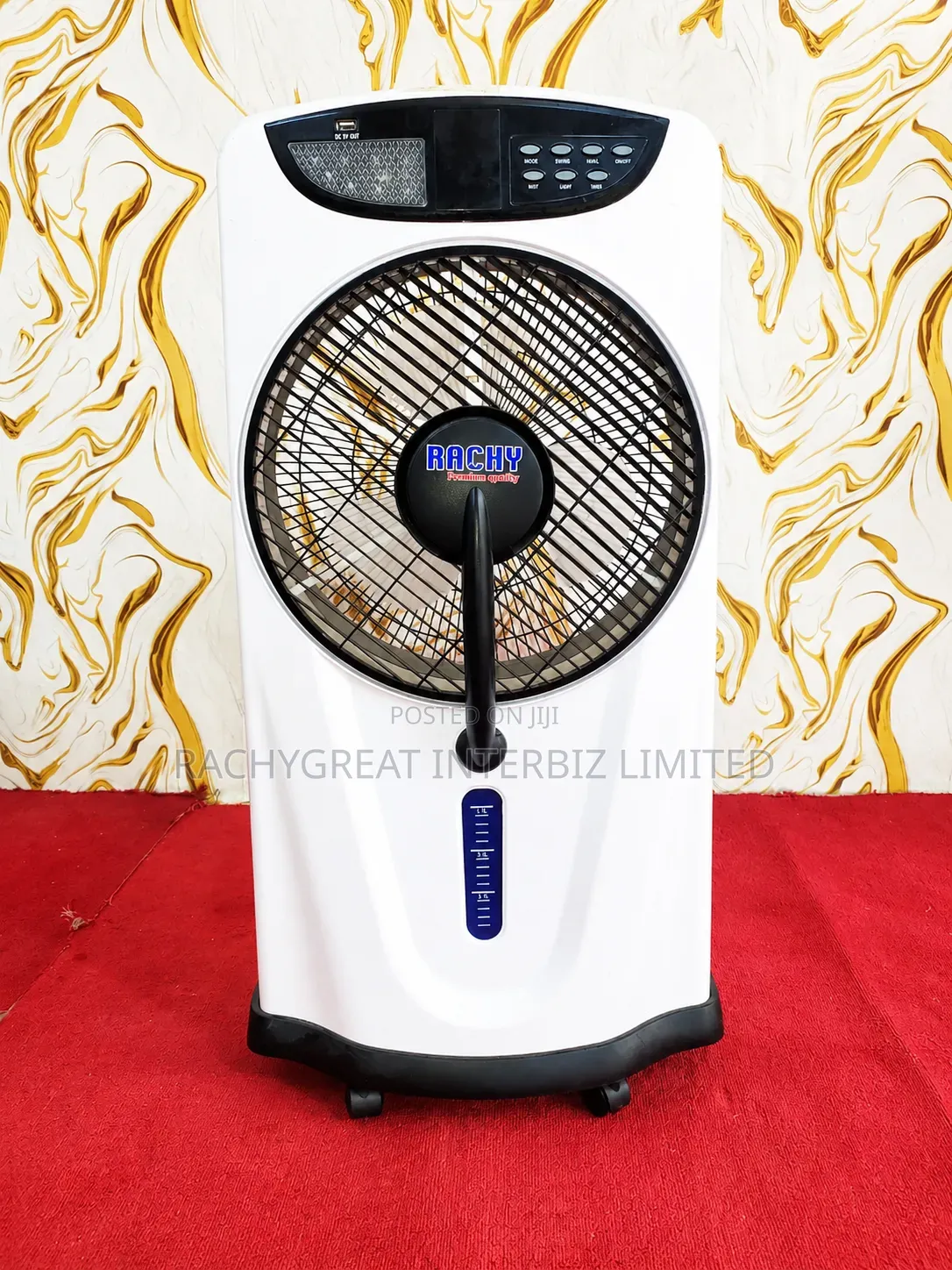 RACHY Rechargeable Air Cooler Fan With Mist Function Remote Control