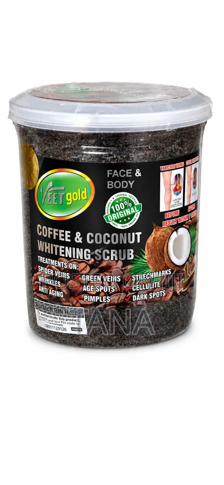 Face Body Scrub Coffee Coconut Whitening Scrub