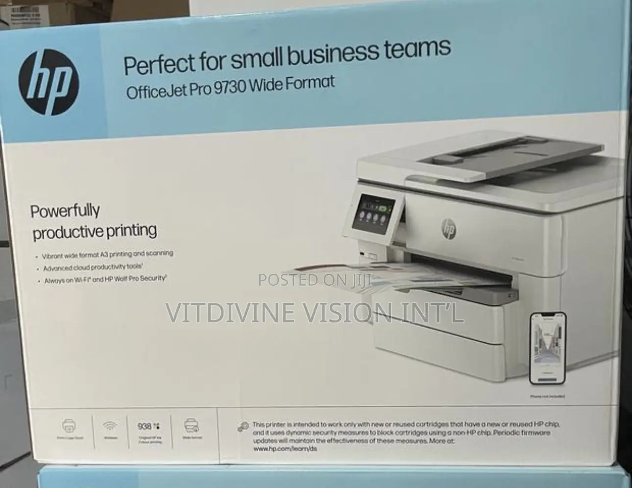 HP OfficeJet Pro 9730 Wide Format All-in-One A3 Printer 938 Ink